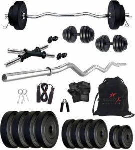 20 Kg Gym Combo with Rods, Dumbbells and Accessories Gym & Fitness Kit ...